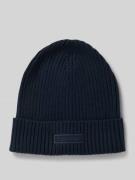 CK Calvin Klein Strickmütze mit Kaschmir-Anteil und Label-Patch in Dun...