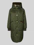 Barbour Relaxed Fit Steppmantel mit Cordbesatz Modell 'HILARY' in Oliv...