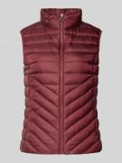 s.Oliver RED LABEL Slim Fit Steppweste mit Stehkragen in Bordeaux, Grö...