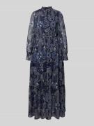 Oui Maxikleid mit Schlüsselloch-Ausschnitt in Dunkelblau, Größe 34