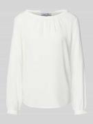 More & More Blusenshirt mit Viskose-Anteil und Rüschen in Offwhite, Gr...