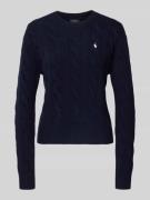 Polo Ralph Lauren Strickpullover aus Baumwoll-Kaschmir-Mix mit Zopfmus...