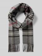 Fraas Schal mit Ausfransungen in Mittelgrau Melange, Größe 1