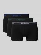 Lacoste Regular Fit Trunks aus Baumwoll-Mix im 3er-Pack in Black, Größ...