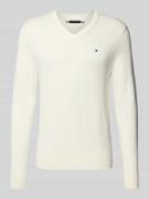 Tommy Hilfiger Regular Fit Pullover aus Baumwoll-Kaschmir-Mix in Offwh...