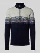 Dale of Norway Wollpullover mit Troyer-Kragen in Marine, Größe L
