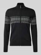 Dale of Norway Strickjacke mit Stehkragen und Reißverschluss in Anthra...