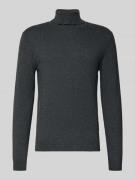 Casual Friday Rollkragenpullover mit Kaschmir-Anteil in Dunkelgrau, Gr...