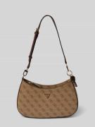 Guess Handtasche mit Label-Applikation Modell 'NOELLE' in Hellbraun, G...
