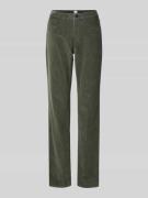 Brax Slim Fit Cordhose im 5-Pocket-Design Modell 'Carola' in Dunkelgru...