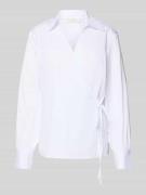 Christian Berg Woman Bluse in Wickel-Optik mit V-Ausschnitt in Weiss, ...