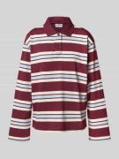 Noisy May Longsleeve mit kurzer Knopfleiste Modell 'AURA' in Bordeaux,...