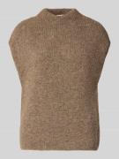 Milano Italy Pullunder mit Stehkragen in Sand, Größe M