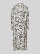 Milano Italy Midikleid mit Bindegürtel in Black, Größe 36