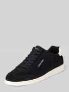 CK Calvin Klein Ledersneaker mit Label-Schriftzug in Black, Größe 42