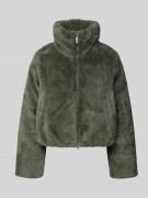 Colmar Originals Daunenjacke mit Webpelz in Dunkelgruen, Größe 36