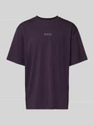 BOSS Green Regular Fit T-Shirt aus reiner Baumwolle in Purple, Größe L