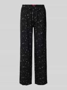 HUGO Wide Leg Pyjama-Hose aus Modal-Mix in Black, Größe L