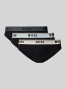 BOSS Slip aus Baumwoll-Mix im 3er-Pack in Black, Größe L