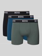 BOSS Regular Fit Boxershorts aus Baumwoll-Mix im 3er-Pack in Mittelgra...