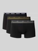 HUGO Regular Fit Trunks aus im 3er-Pack in Black, Größe L