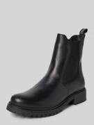 Tamaris Chelsea Boots aus Leder-Mix in Black, Größe 36