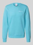 CHAMPION Sweatshirt mit Label-Stitching in Ocean, Größe M