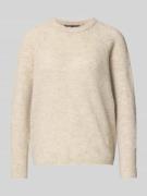 MOS MOSH Strickpullover mit Rundhalsausschnitt Modell 'Tammy' in Sand,...