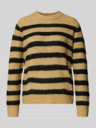 MOS MOSH Strickpullover mit Rundhalsausschnitt Modell 'THORA' in Beige...