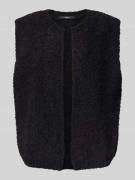 Lanius Weste in Bouclé-Optik mit Rundhalsausschnitt in Black, Größe 36