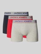 Jack & Jones Trunks mit Label-Bund Modell 'JADON' im 3er-Pack in Rot, ...