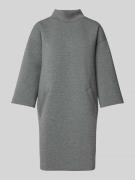 JOOP! Knielanges Kleid mit Stehkragen und Eingrifftaschen in Mittelgra...