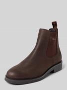 Gant Chelsea Boots mit Logo-Stitching Modell 'Prepdale' in Dunkelbraun...