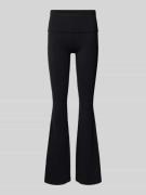Review Skinny Fit Bootcut Leggings mit breitem Bund in Black, Größe L