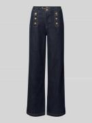 Buena Vista Wide Leg Jeans mit Zierknöpfen in Dunkelblau, Größe S