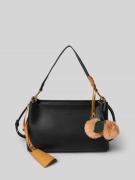 Seidenfelt Handtasche mit Anhänger Modell 'Lyby' in Black, Größe 1