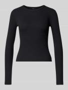 Vero Moda Slim Fit Langarmshirt aus Baumwoll-Mix Modell 'CHLOE' in Bla...