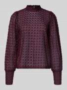 Vero Moda Regular Fit Spitzenbluse mit Mock Neck Modell 'BECCA' in Bor...