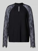Vero Moda Regular Fit Bluse mit Stehkragen Modell 'MILLA' in Black, Gr...