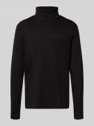 HECHTER PARIS Sweatshirt mit Rollkragen und Logo-Print in Black, Größe...