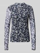 Only Langarmshirt mit Stehkragen Modell 'ERICA' in Blau, Größe L