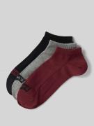 Levi's® Sneakersocken mit Logo im 3er-Pack in Bordeaux, Größe 39-42