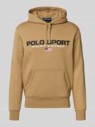 Polo Ralph Lauren Hoodie mit Label-Print und Kapuze in Khaki, Größe L