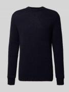 Forét Strickpullover mit Leinen-Anteil Modell 'ALPINE' in Dunkelblau, ...