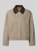 Gant Regular Fit Wolljacke Modell 'Contrast' in Mittelbraun, Größe L