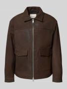 Jack & Jones Premium Lederjacke mit Zweiwege-Reißverschluss Modell 'LE...