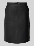 Soyaconcept Knielanger Rock in Leder-Optik Modell 'Gunilla' in Black, ...