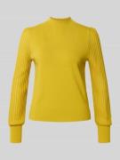 Zero Strickpullover aus Viskose-Mix mit Ballonärmeln in GELB, Größe 38