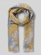 Hemisphere Schal im Allover-Look mit Fransen in Hellblau, Größe 1