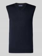 Christian Berg Men Strickshirt aus Woll-Mix mit V-Ausschnitt in Marine...